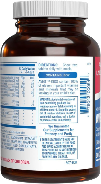25-in-1 Kids Chewable Multivitamin - Clinically Formulated Kids Multivitamin with Iron Magnesium Vitamins A B Complex C D E Antioxidant Rich Fruit Extracts & More - Made in The USA - 1 Month Supply Nirvana Guru