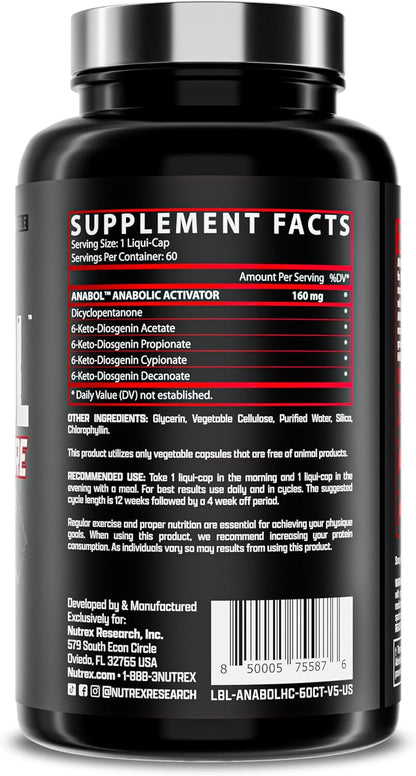 Nutrex Research Anabol Hardcore & Vitadapt Complete Sports Multivitamin with KSM-66 Ashwagandha Nirvana Guru
