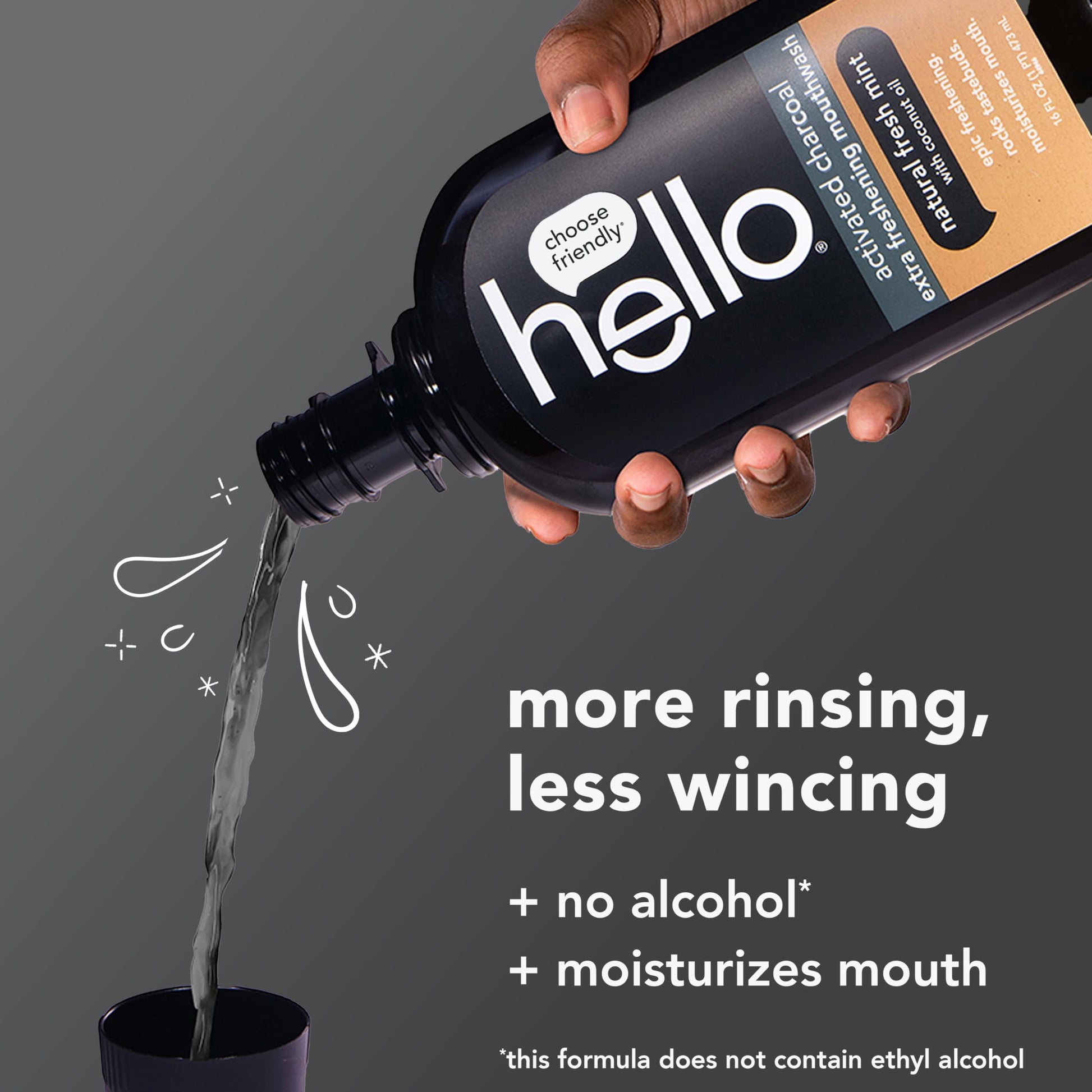 Hello Peace Out Plaque, Antigingivitis Alcohol Free Mouthwash, Natural Mint with Aloe Vera and Coconut Oil, Fluoride Free, Vegan, SLS Free and Gluten Free, 16 Ounce (Pack of 3) Nirvana Guru