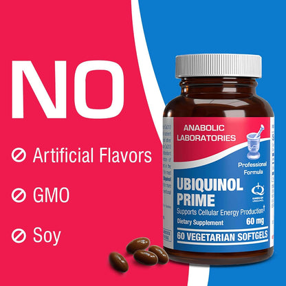Ultra Absorption Ubiquinol CoQ10 Supplement - Coenzyme Q10 Supplement for Heart Immune Energy Cellular & Brain Support - Vegetarian Non-GMO & Made in The USA in cGMP Facilities - 60 Servings Nirvana Guru
