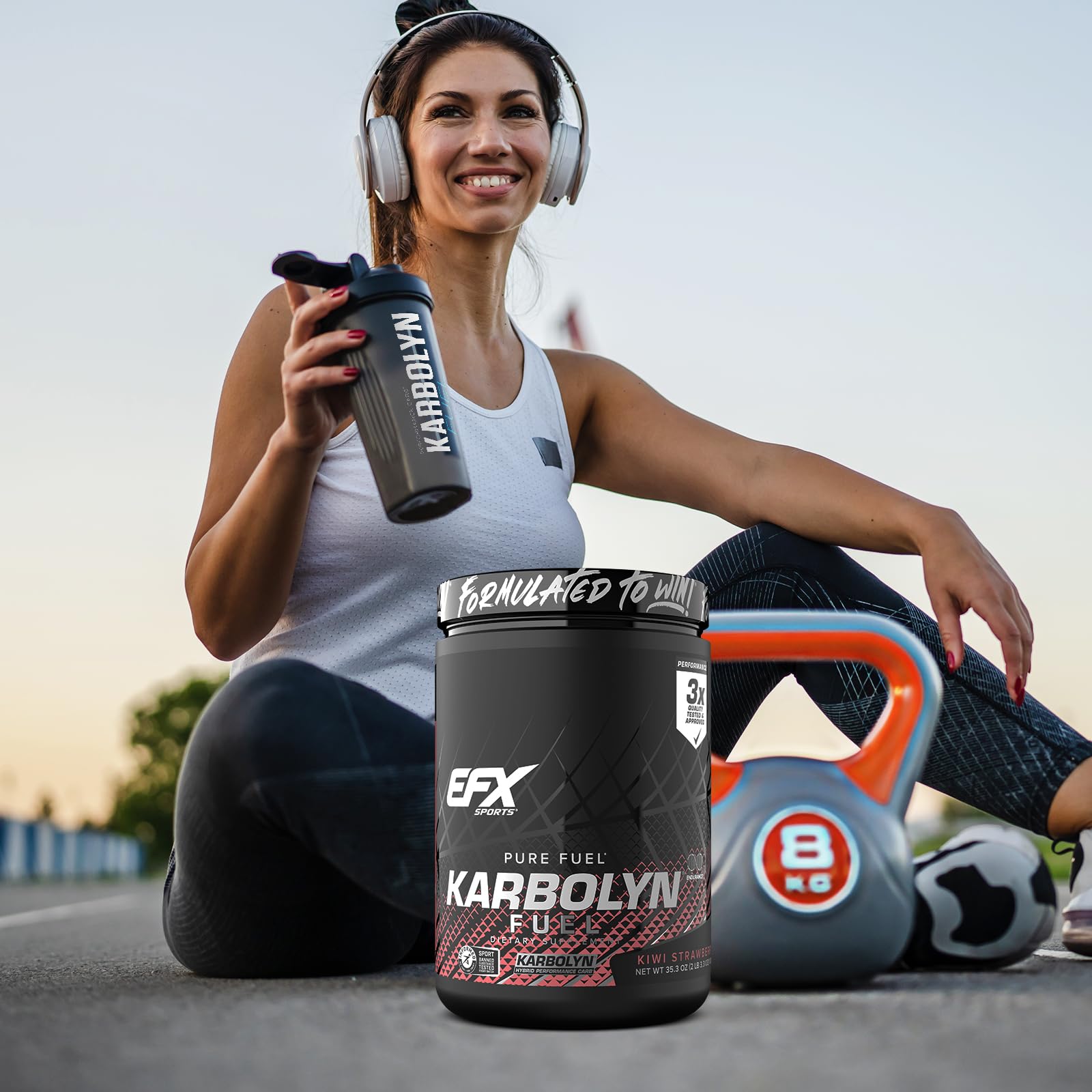EFX Sports Karbolyn Fuel | Fast-Absorbing Carbohydrate Powder | Carb Load, Sustained Energy, Quick Recovery | Stimulant Free | 39 Servings (Neutral) Nirvana Guru