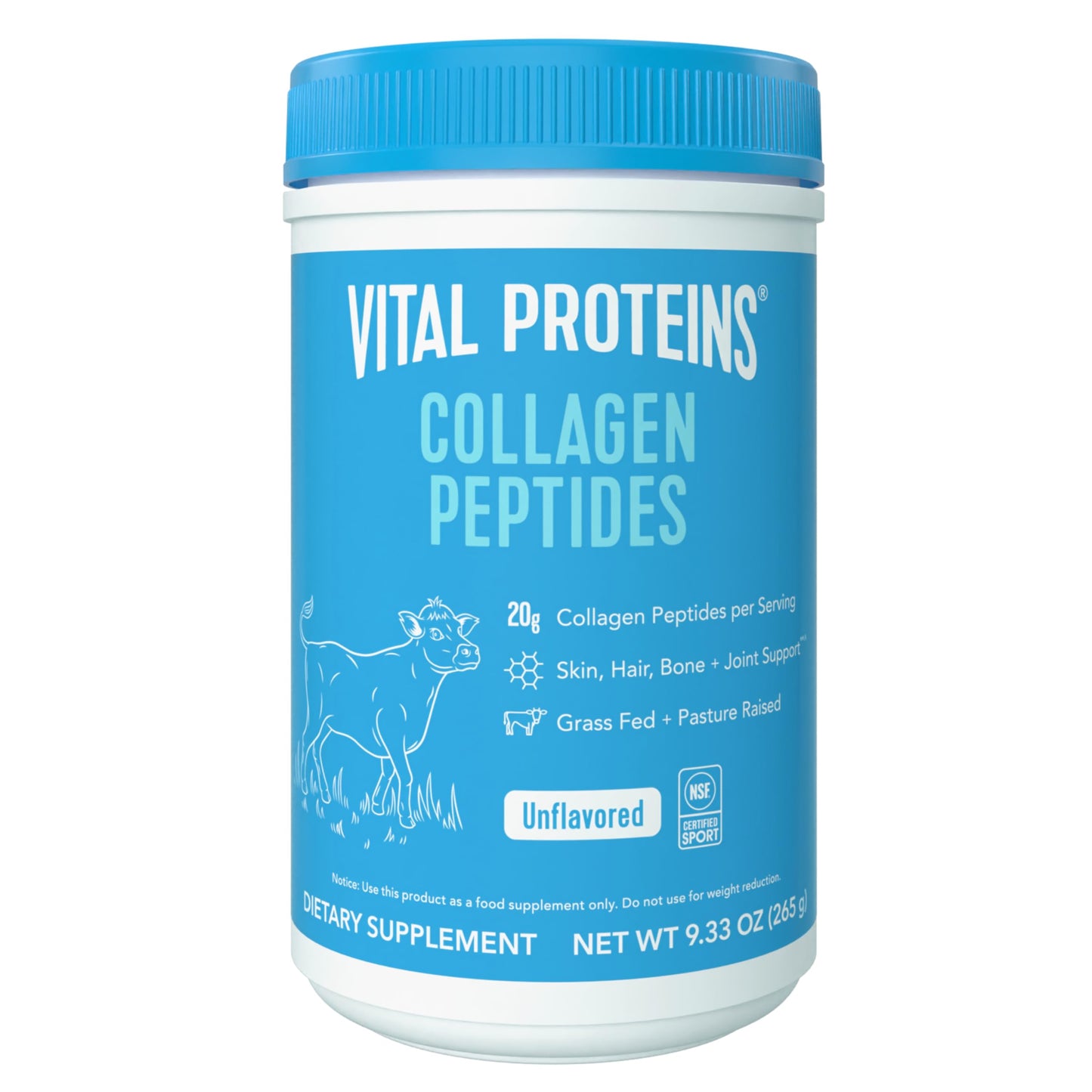 Vital Proteins Collagen Peptides Powder - Supports Hair, Nail, Skin, Bone & Joint Health, Unflavored, Collagen Protein 9.33 OZ - Nirvana Guru