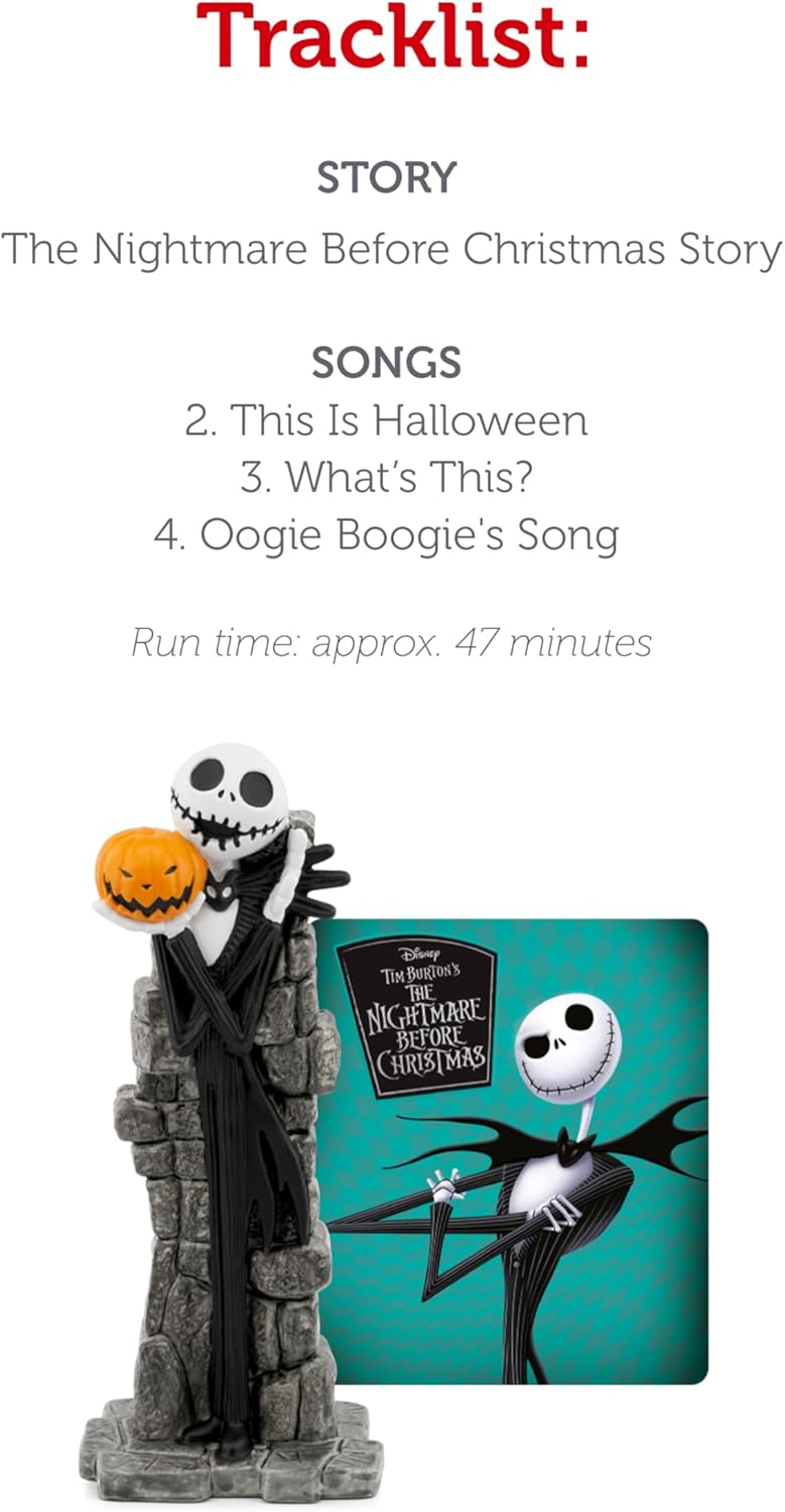 Tonies Jack Skellington Audio Toy Figurine from Disney's The Nightmare Before Christmas Nirvana Guru