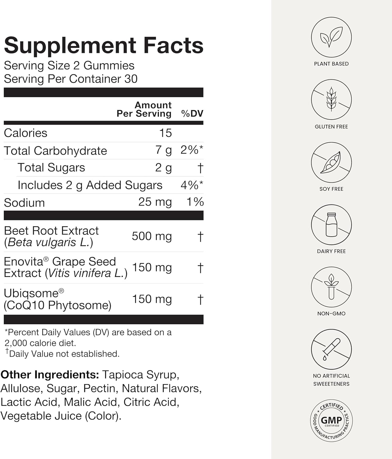 HumanN SuperBeets Heart Gummies - Beet Gummy with Energy Support, Grape Seed Extract & Beetroot Powder, Sugar Free - Pomegranate Berry Flavor, 60 Count - Nirvana Guru
