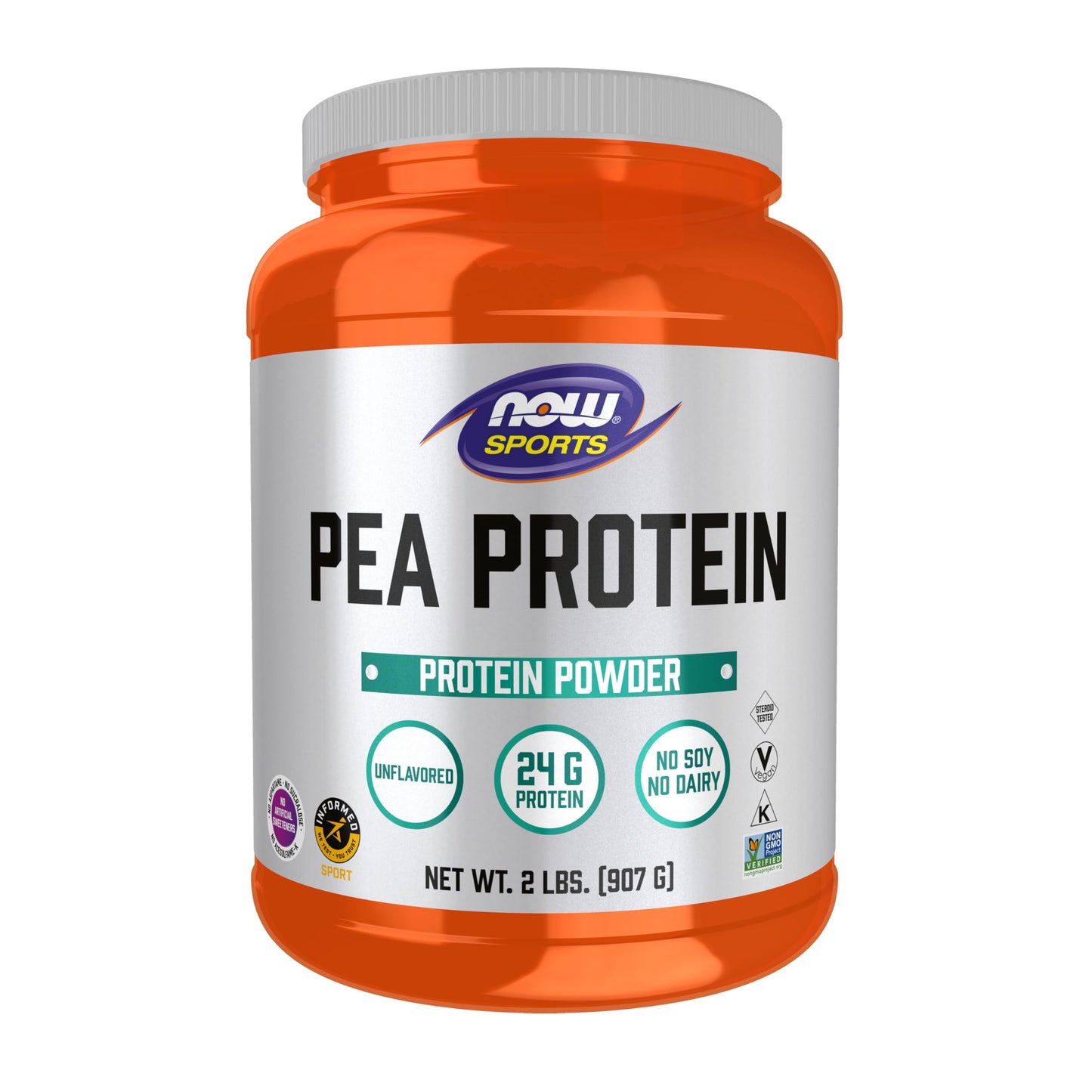 NOW Foods Sports Nutrition, Pea Protein 24 g, Fast Absorbing, Unflavored Powder, 2-Pound - Nirvana Guru