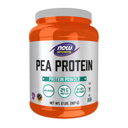 NOW Foods Sports Nutrition, Pea Protein 24 g, Fast Absorbing, Unflavored Powder, 2-Pound - Nirvana Guru