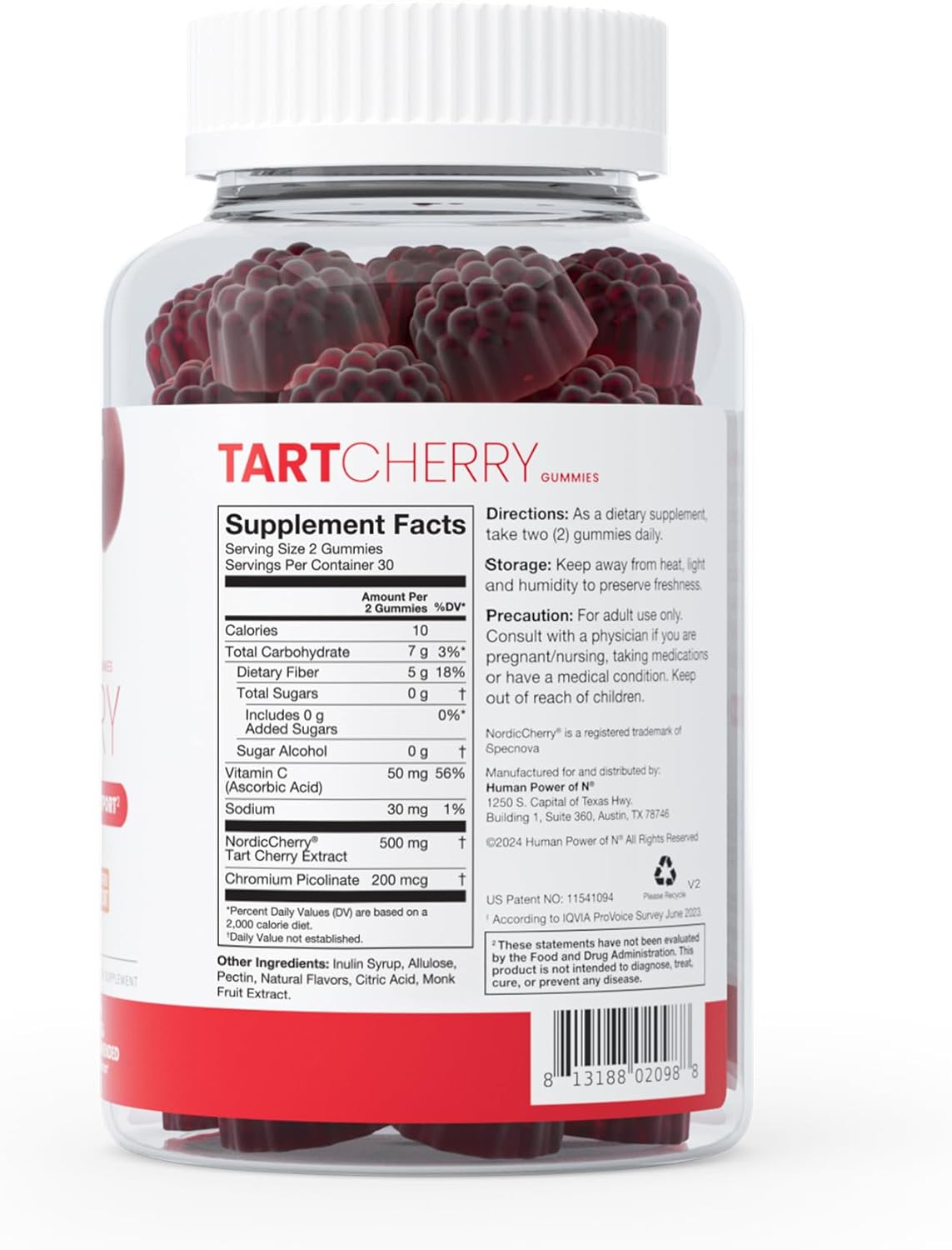 HumanN Tart Cherry Gummies - Uric Acid, Immunity, Inflammation & Metabolic Health Support – NSF Certified Sport, Powerful Antioxidant & Non-GMO - from Maker of SuperBeets - 60 Sugar-Free Vegan Gummy - Nirvana Guru
