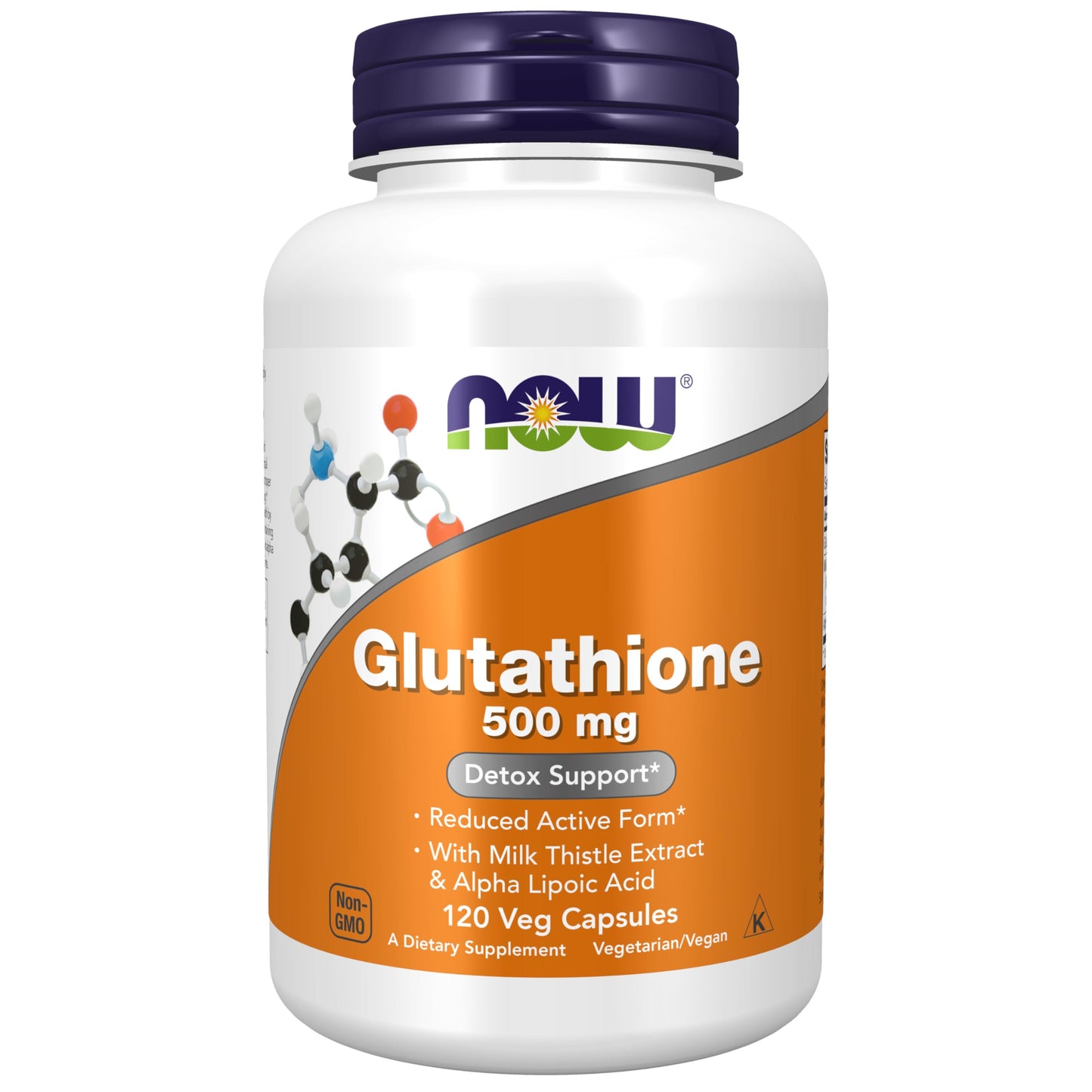 NOW Foods Supplements, Glutathione 500 mg, With Milk Thistle Extract & Alpha Lipoic Acid, Free Radical Neutralizer*, 60 Veg Capsules - Nirvana Guru