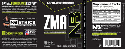 NutraBio ZMA Supplements for Men & Women- Zinc Magnesium Supplements to Support Hormone Levels -Sleep- Muscle Recovery-Immune Health 90 Count Nirvana Guru