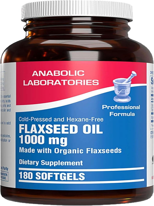 Cold Pressed Organic Flaxseed Oil 1000mg Softgels - Non GMO Organic Flax Seed Oil Rich in Naturally Occurring Omega 3 6 9 for Full Body Benefits - Fish Free Omega 3 Supplement (180 Softgels) Nirvana Guru