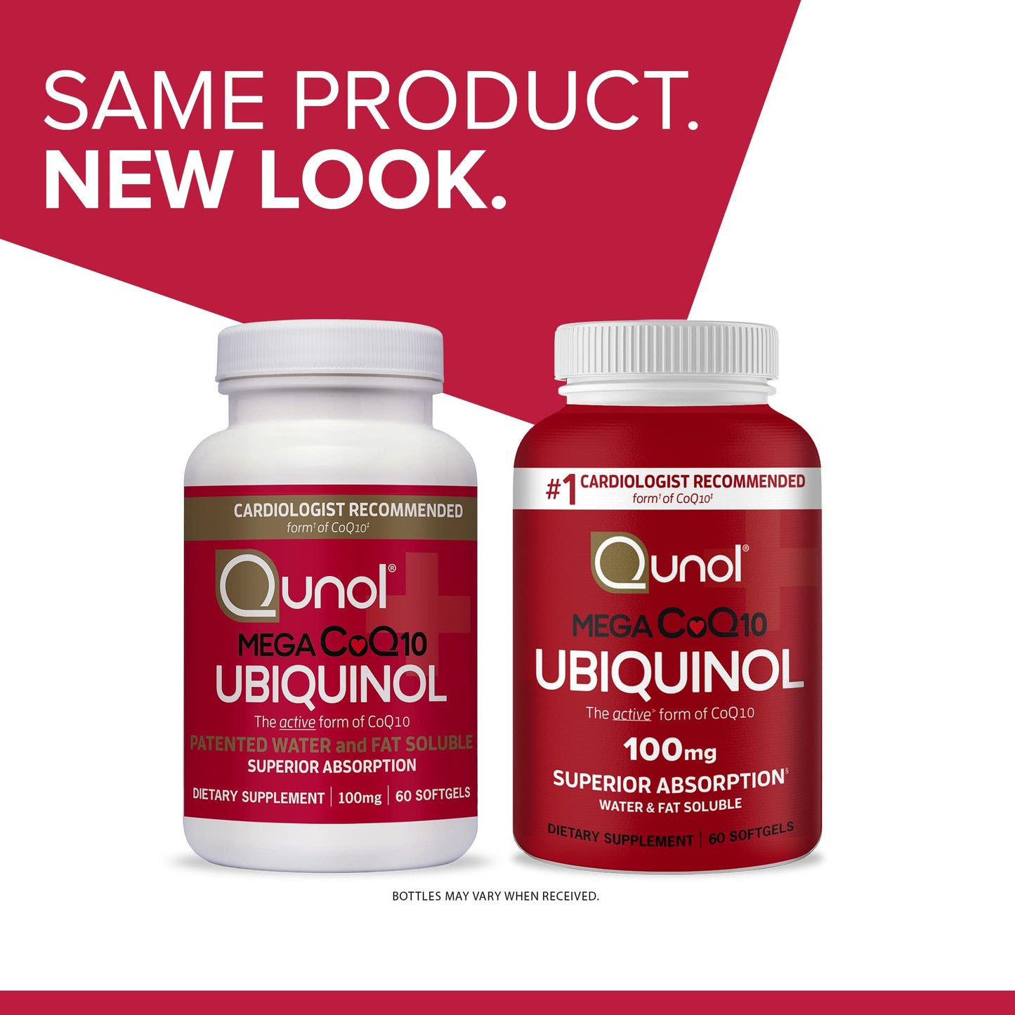 Qunol Mega Ubiquinol 100mg CoQ10, Superior Absorption, Patented Water and Fat Soluble Natural Supplement Form of Coenzyme Q10, Antioxidant for Heart Health, 100 Count Softgels Nirvana Guru