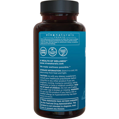 Viva Naturals Antarctic Krill Oil Omega 3 Supplements 1250 mg - DHA EPA Omega-3 & Astaxanthin Concentration for Joint Health, No Fish Burp - 60 Omega 3 Krill Oil Capsules - Nirvana Guru