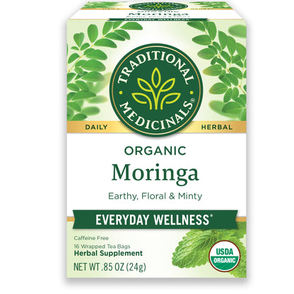 Traditional Medicinals Organic Red Clover, Caffeine Free, 16 Wrapped Tea Bags, 1.13 oz (32 g) - Nirvana Guru