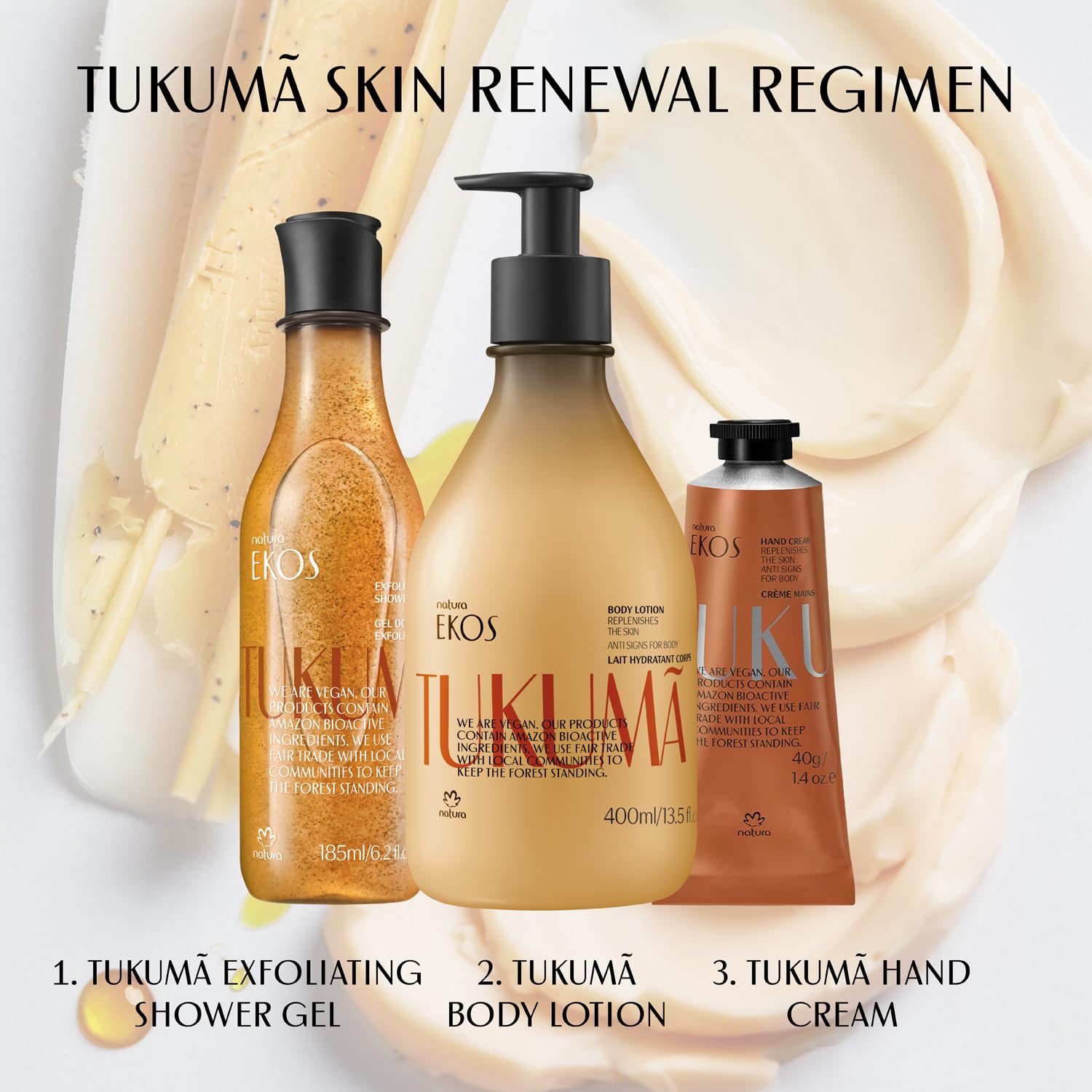 natura - Ekos Tukumã Replenishing Body Lotion - Vegan Skin Care - Moisturize & Improve Skin Texture - Boost Hyaluronic Acid - Brazilian Beauty Secrets - Self Care & Body Care - 13.5 fl oz (400ml) - Nirvana Guru