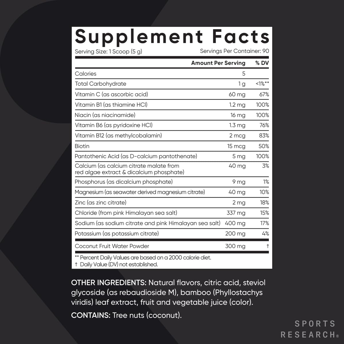 Sports Research® Hydrate Electrolytes Powder Packets - Sugar-Free & Naturally Flavored with Vitamins, Minerals, and Coconut Water - Supports Hydration - 32 Packets - Variety Pack - Nirvana Guru