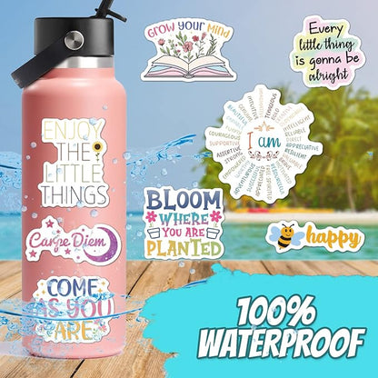 300PCS Affirmation Stickers, Holographic Motivational Sticker Pack, Positive Journal Encouraging Shiny Quotes for Kids, Teachers, Classroom, Waterproof Scrapbook Supplies nirvanaguru