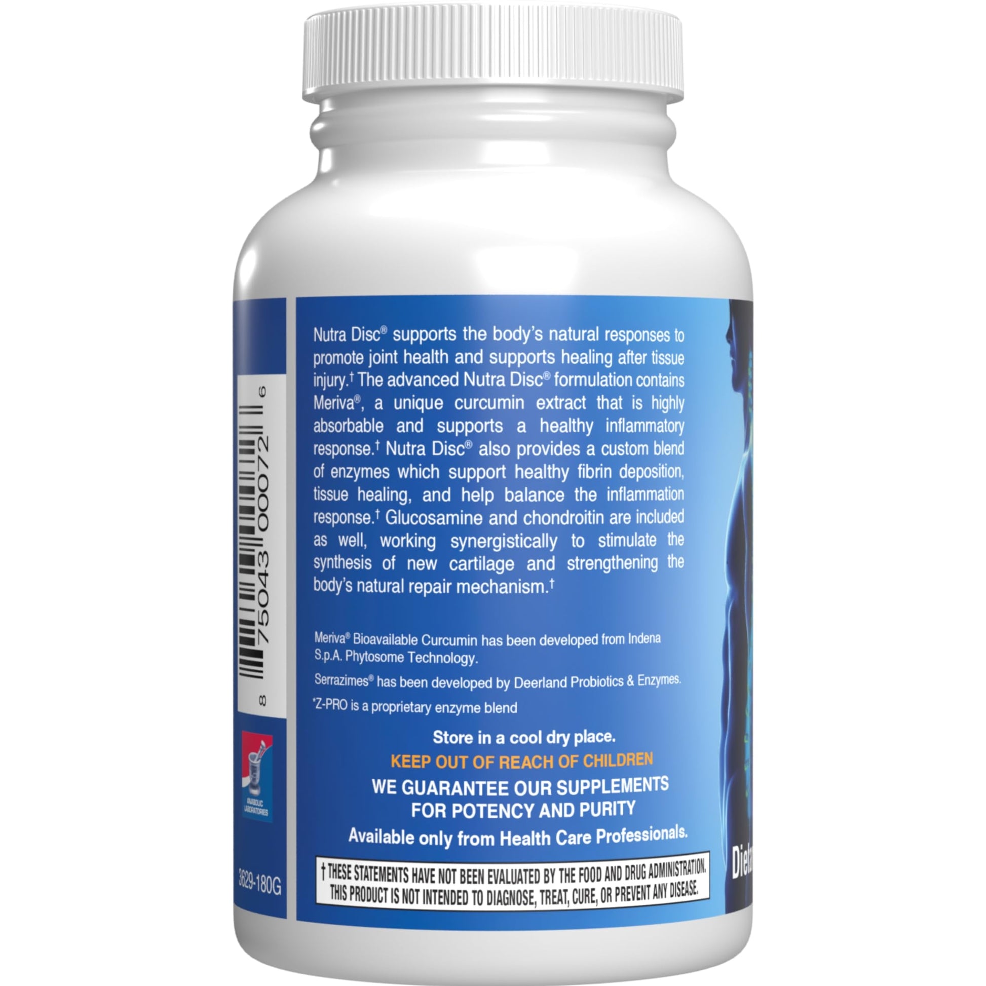 Nutra Disc & Joint Support Supplement - Clinically Formulated Restorative Cartilage Ligament and Tendon Supplement with Patented Meriva Curcumin & Glucosamine and Chondroitin for Adults - 45 Servings Nirvana Guru