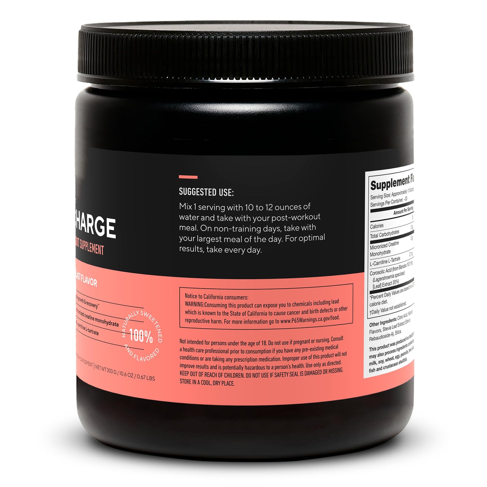 LEGION Recharge Post Workout Drink - Micronized Creatine Monohydrate Natural Post Workout Recovery Drink - Muscle Builder & Recovery Booster Post Workout Supplements (Strawberry Lemonade, 30 Servings) Nirvana Guru
