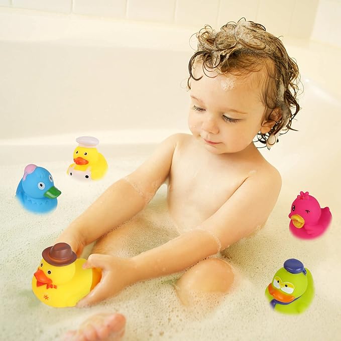 Rubber Ducks in Bulk,Assortment Duckies for Jeep Ducking Floater Duck Bath Toys Party Favors (30-Pack) nirvanaguru