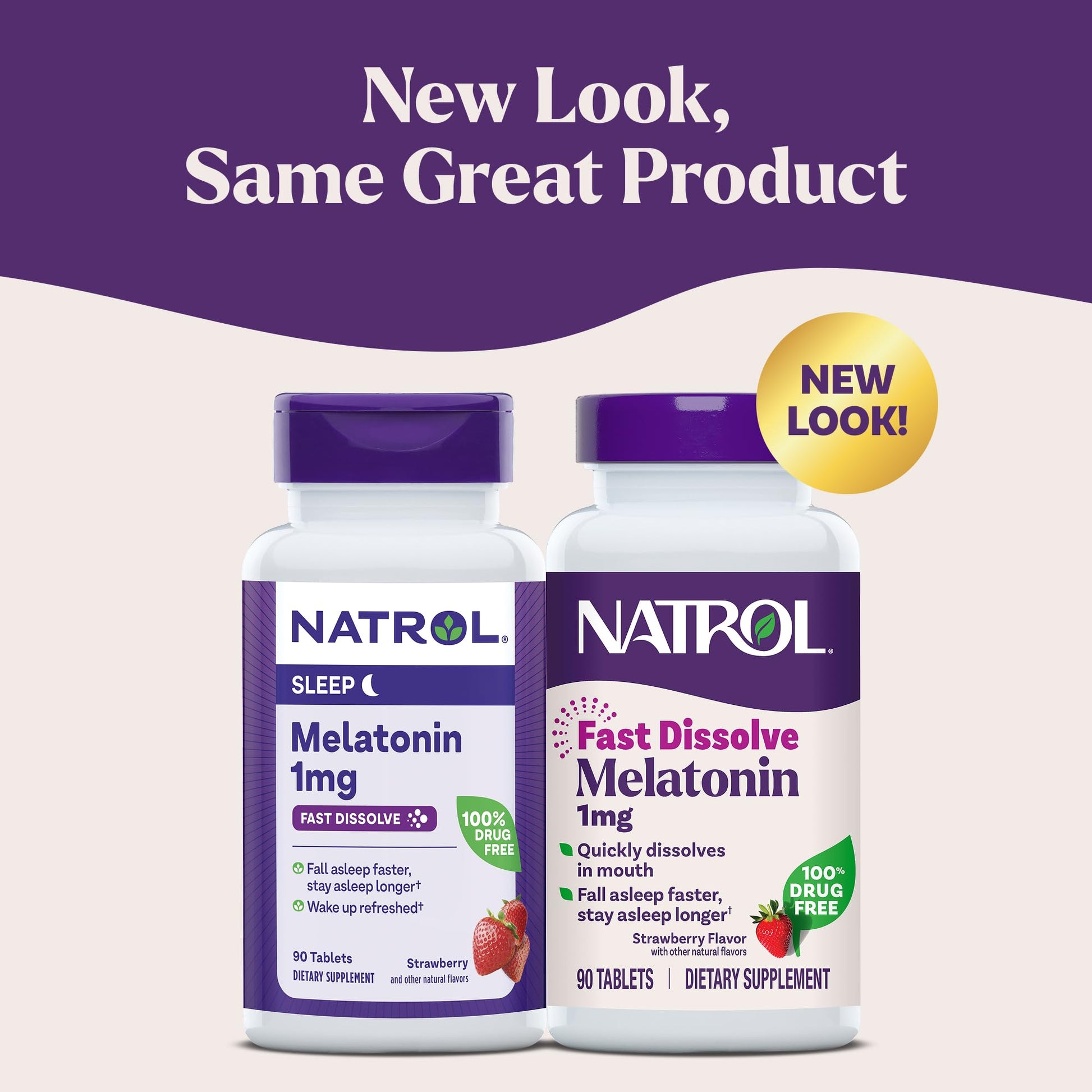 Natrol Fast Dissolve Melatonin 1 mg, Melatonin Supplements for Restful Sleep, Sleep Support for Adults, 90 Strawberry-Flavored Tablets, Up to a 90 Day Supply Nirvana Guru