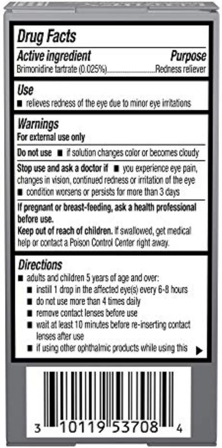 LUMIFY Eye Drops for Red Eyes, Redness Reliever for Brighter Looking Eyes, Works in 1 Minute & Lasts Up to 8 Hours, Eye Drops, 0.08 Fl Oz (2.5 mL), Packaging May Vary