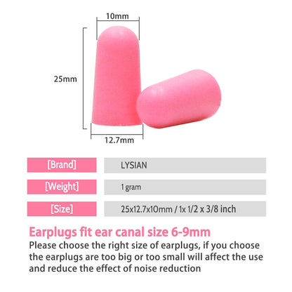 LYSIAN Ultra Soft Foam Earplugs Sleep, Noise Cancelling Ear Plugs for Sleeping, Shooting,Travel and Work-38dB SNR 31dB NRR Sound Blocking-60 Pairs Pack (Lake Blue)