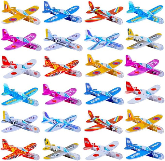 Manmel 50 Pcs Foam Gliders Planes Toys for Kids, Paper Airplane, Party Favors Goodie Bag Stuffers, Outdoor Flying Toys, Bulk for Classroom Prizes Boys and Girls nirvanaguru