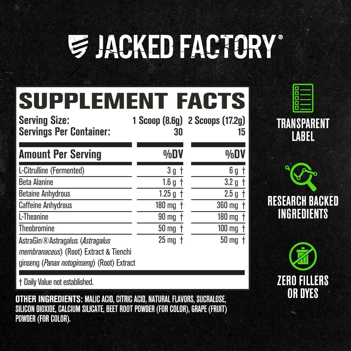 Jacked Factory NITROSURGE Pre Workout Supplement - Energy Booster, Instant Strength Gains, Clear Focus & Intense Pumps - NO Booster & Powerful Preworkout Energy Powder - 30 Servings, Blue Raspberry