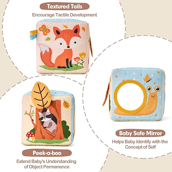 hahaland Baby Tissue Box Toy – Montessori Sensory Toy with Pulling Scarves | Developmental Toys for Babies 6–12 Months | Baby Shower Gift for Boys & Girls 6–18 Months nirvanaguru