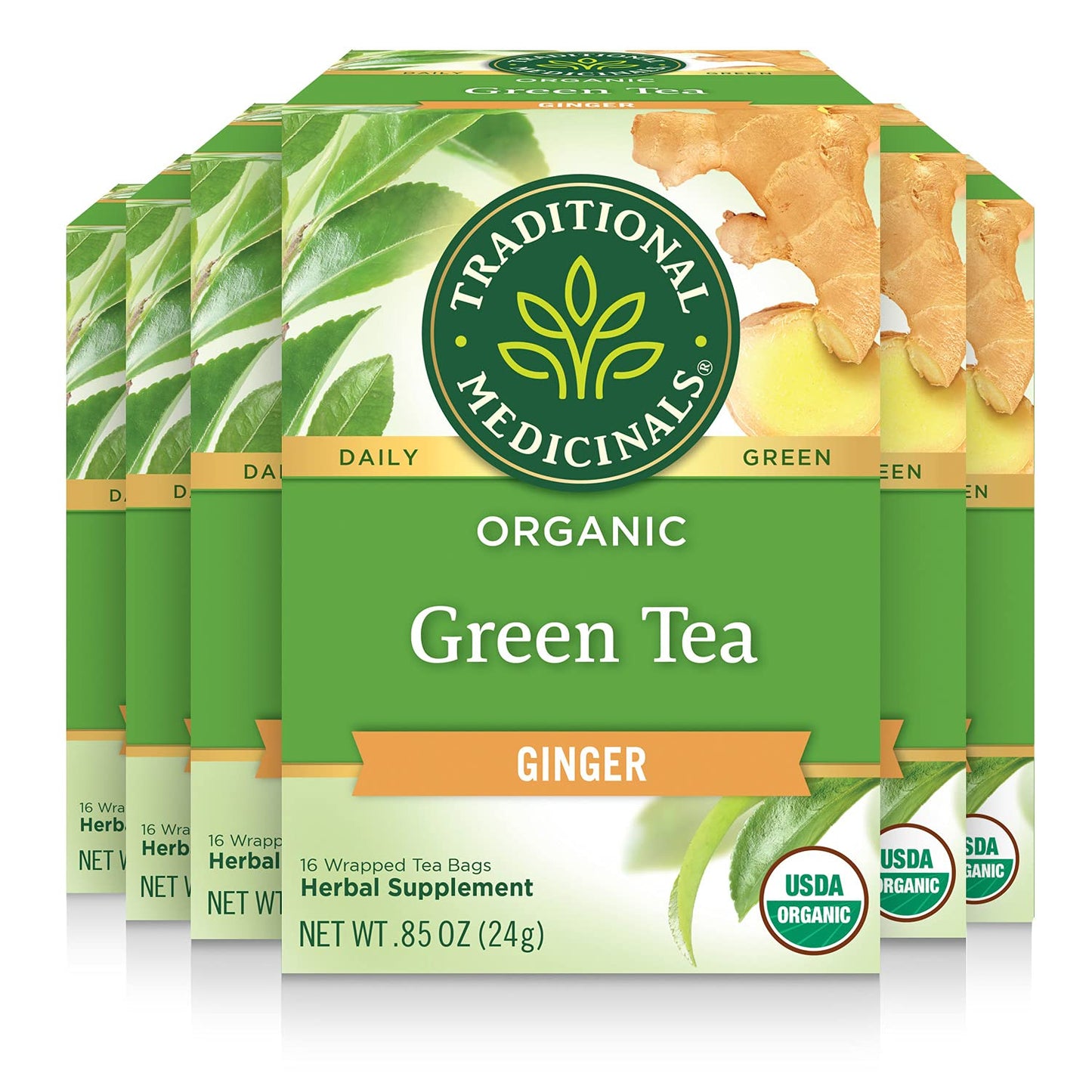 Traditional Medicinals Tea, Organic Green Tea Matcha, Genmaicha, Supports Health, 96 Tea Bags (6 Pack) - Nirvana Guru