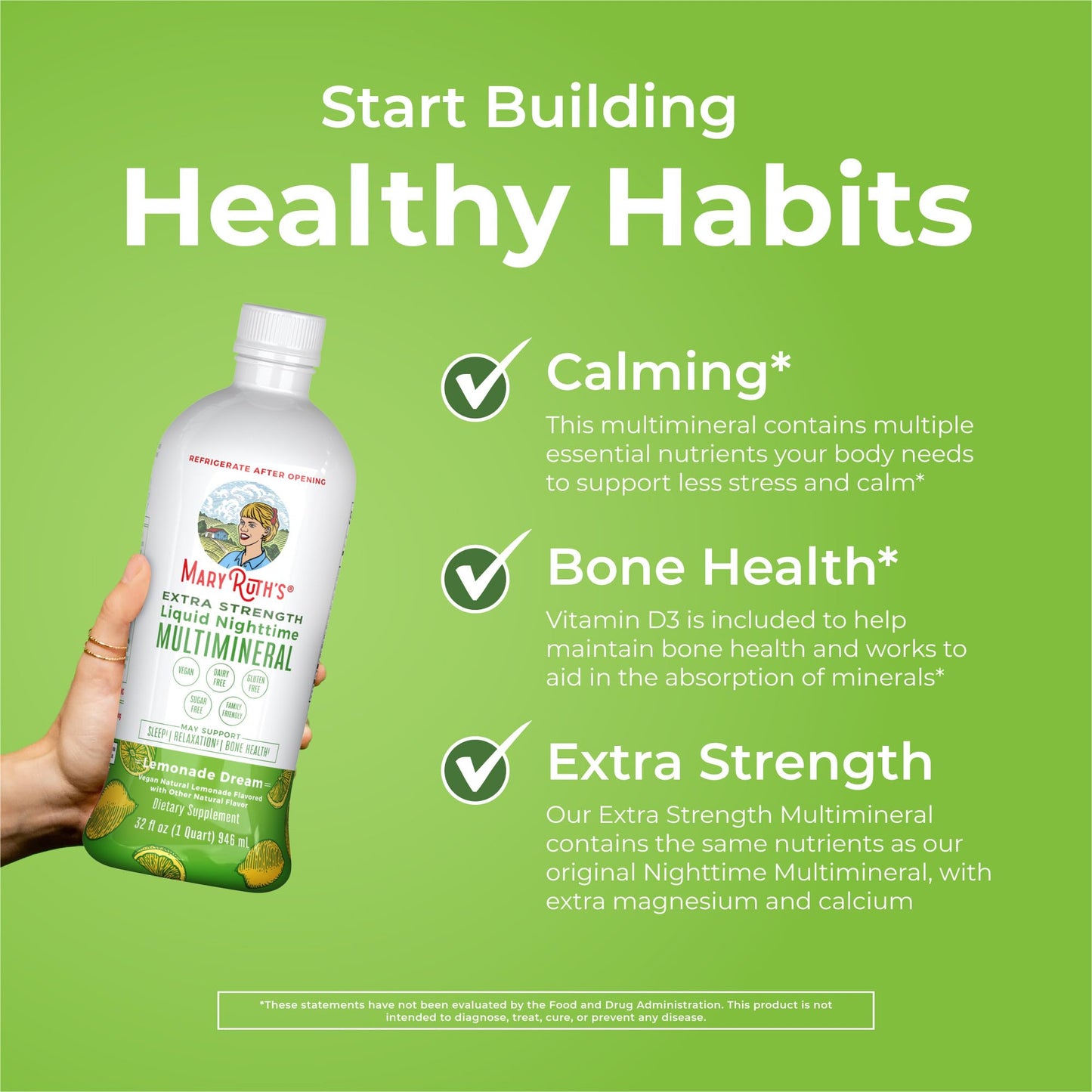 MaryRuth's Liquid Nighttime Multimineral | NO Melatonin | Bedtime Routine | Magnesium Citrate | Calcium | Zinc | Vitamin D3| Available in 4 Flavors | Vegan | Sugar Free | Gluten Free | 32 Oz - Nirvana Guru