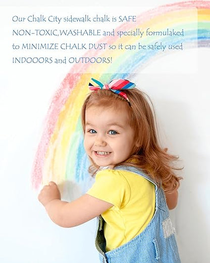 NewFamily Dustless Chalk for Kids, Colored Sidewalk Chalk With Holder,Non-Toxic Washable Toddlers Chalks Drawing Writing for Outdoor Art Play,Blackboard(12 Pcs) nirvanaguru