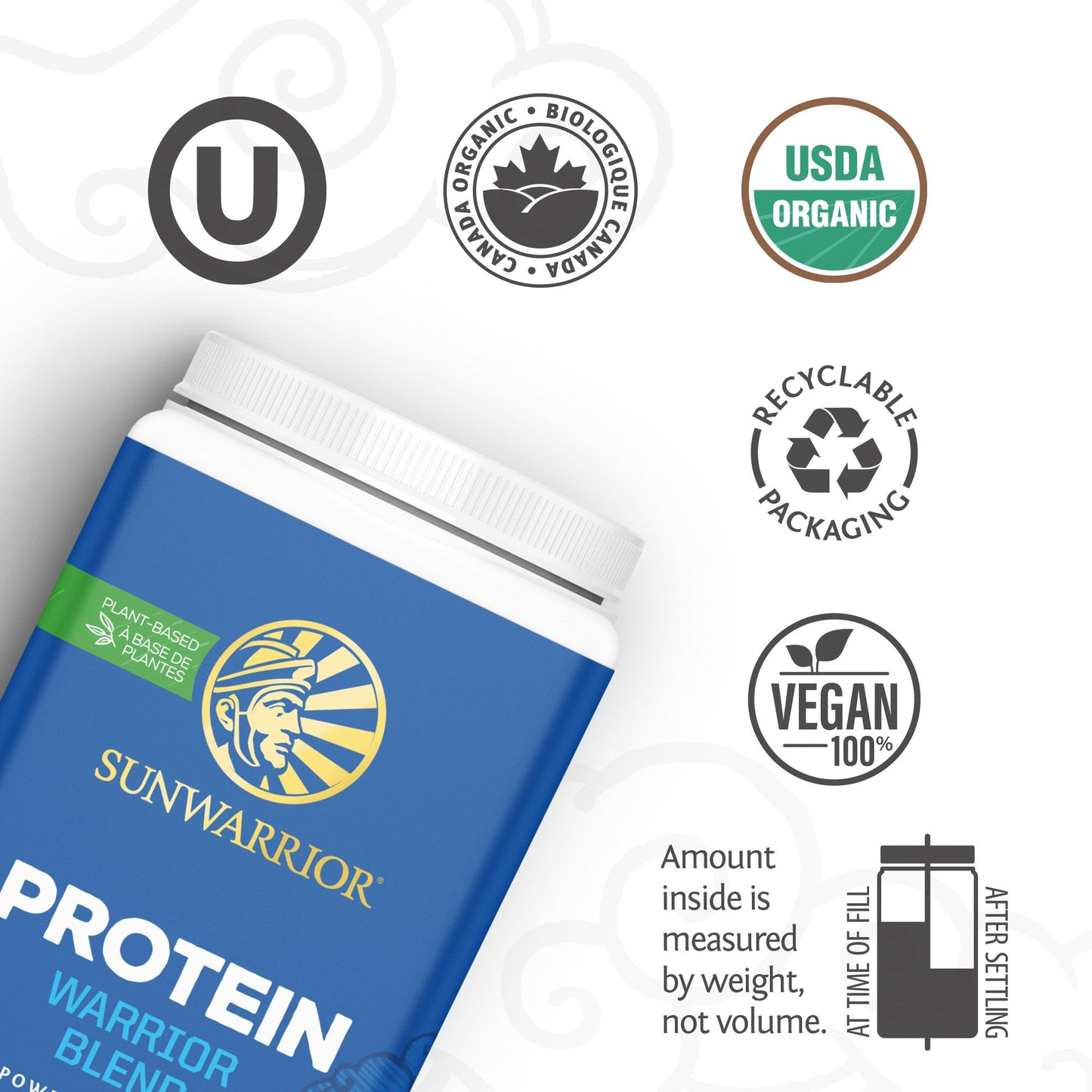 Organic Plant Based Protein Powder | Vegan Organic Protein Powder Vanilla Flavored with BCAA Amino Acids & Hemp Seed Pea Blend | Non-GMO Soy Dairy Filler & Gluten Free (Vanilla, 32 Servings) - Nirvana Guru