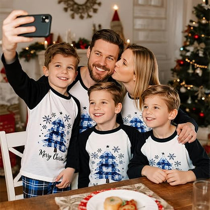 Matching Christmas Pajamas for Family Cute Printed Xmas Pajamas Set Holiday Family Sleepwear Sets for Womens Couples nirvanaguru