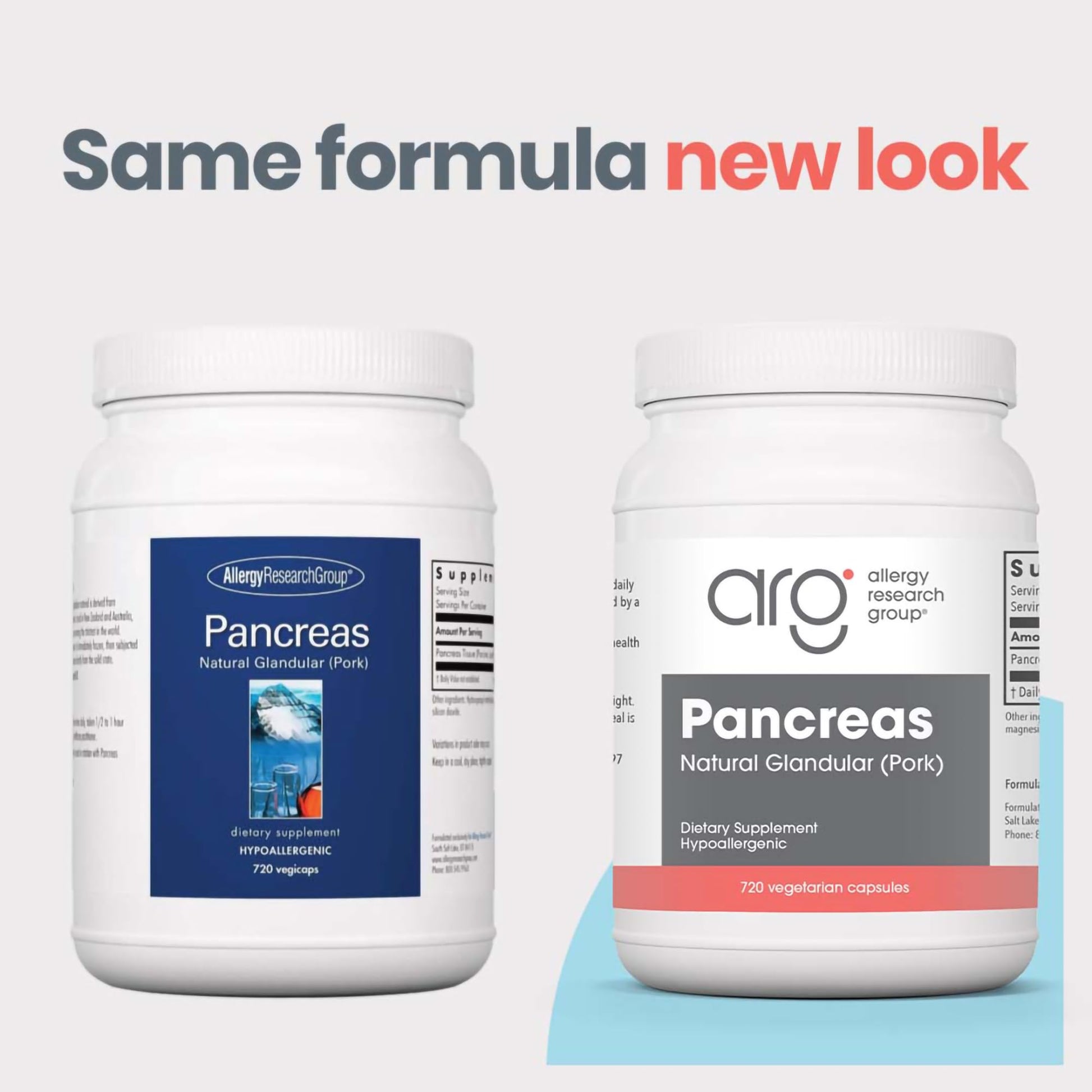 Allergy Research Group Pancreas Supplement - Pancreatic Enzymes for Women and Men, Digestive Pork Pancreas Powder Capsules, Healthy Digestion Support - 720 Capsules Nirvana Guru