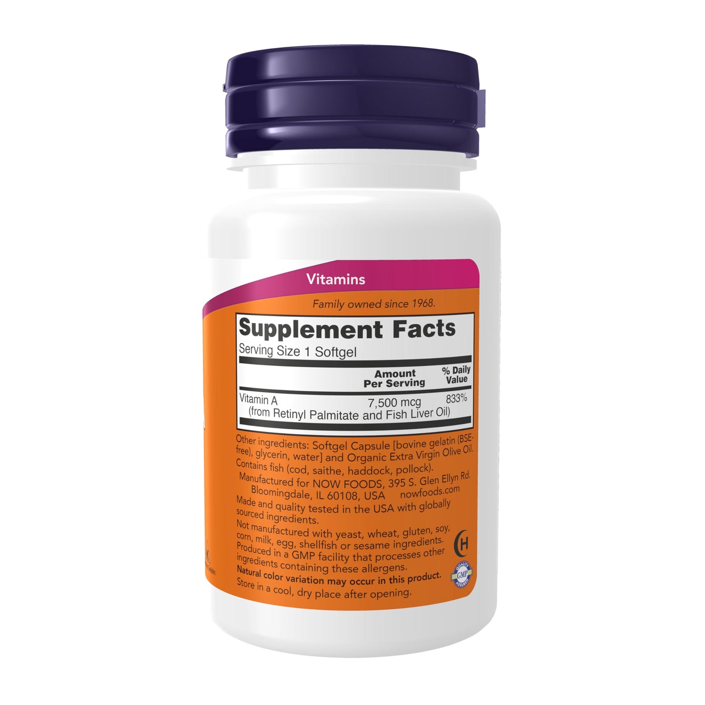 NOW Supplements, Vitamin A (Fish Liver Oil) 25,000 IU, Essential Nutrition, 250 Softgels Nirvana Guru