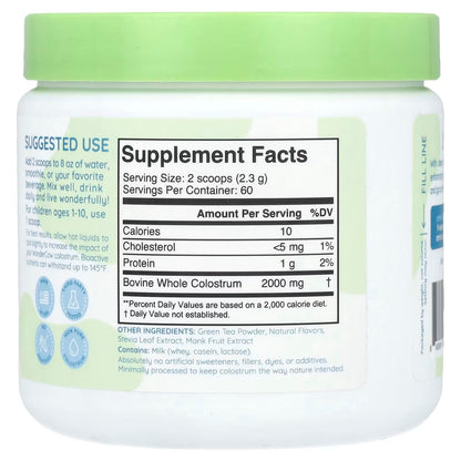 Colostrum Supplement Powder for Gut Health, Immune Support, Muscle Recovery & Wellness | Natural IgG Pure Whole Bovine Colostrum Superfood, Unflavored, 60 Servings Nirvana Guru