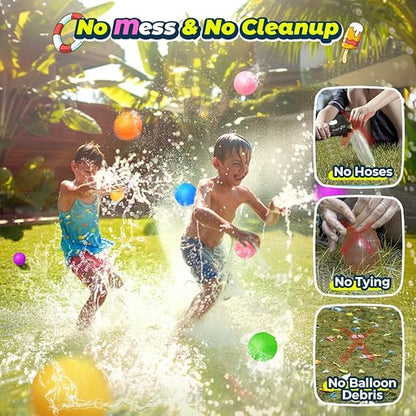 16Pcs Reusable Water Balloons for Kids, Pool Beach Water Toys for Boys and Girls, Summer Toy for Outdoor Games Nirvana Guru