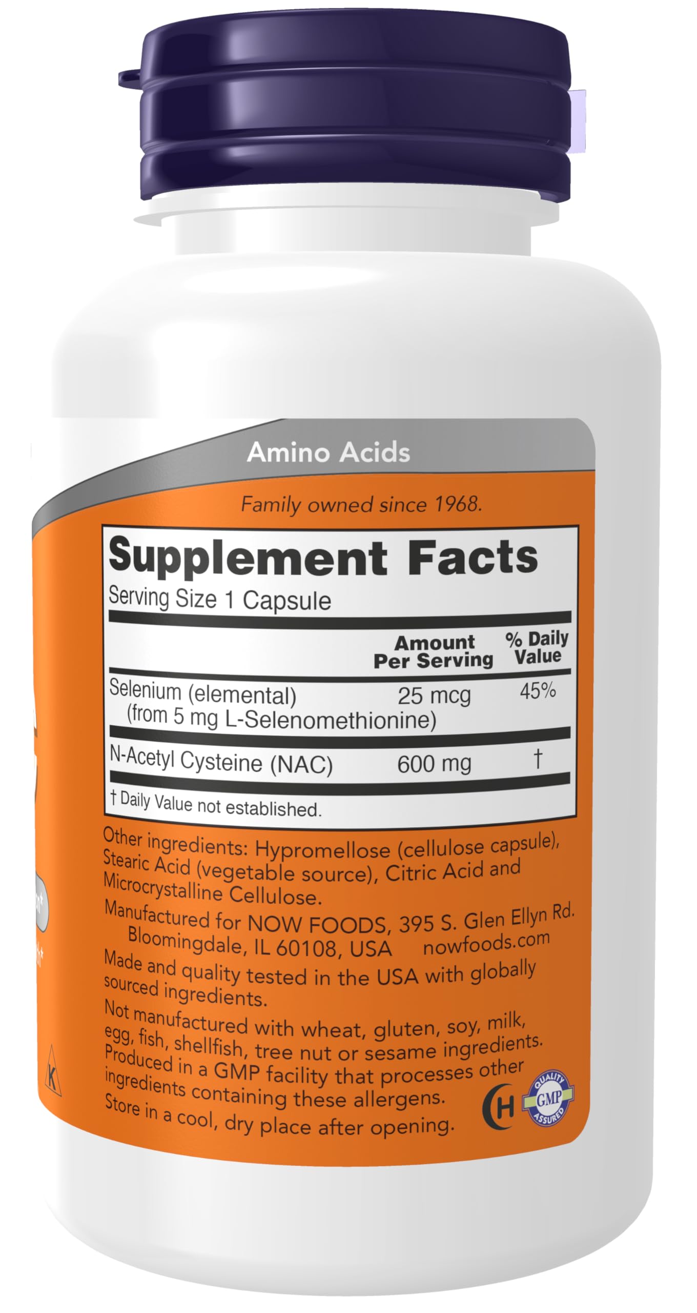 NOW Supplements, NAC (N-Acetyl Cysteine) 600 mg with Selenium, 250 Veg Capsules - Nirvana Guru