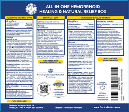 Doctor Butler’s Hemorrhoid & Fissure Ointment – Hemorrhoid Treatment and Hemorrhoid Cream with Lidocaine and Phenylephrine HCI for Fast Acting Relief of Pain, Swelling, Discomfort, and Itching (1 oz.)