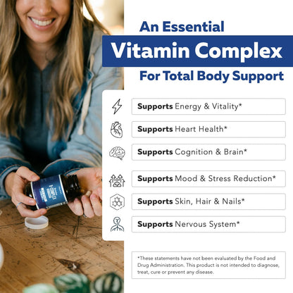 BioActive Vitamin B Complex - Blood Stream Ready, Methylated B Complex - Featuring Methylfolate, 3 BioActive Forms of B12, BenfoPure® B1 & Pantesin® B5 - 12 B Vitamins in Clinical Doses - 60 Servings Nirvana Guru