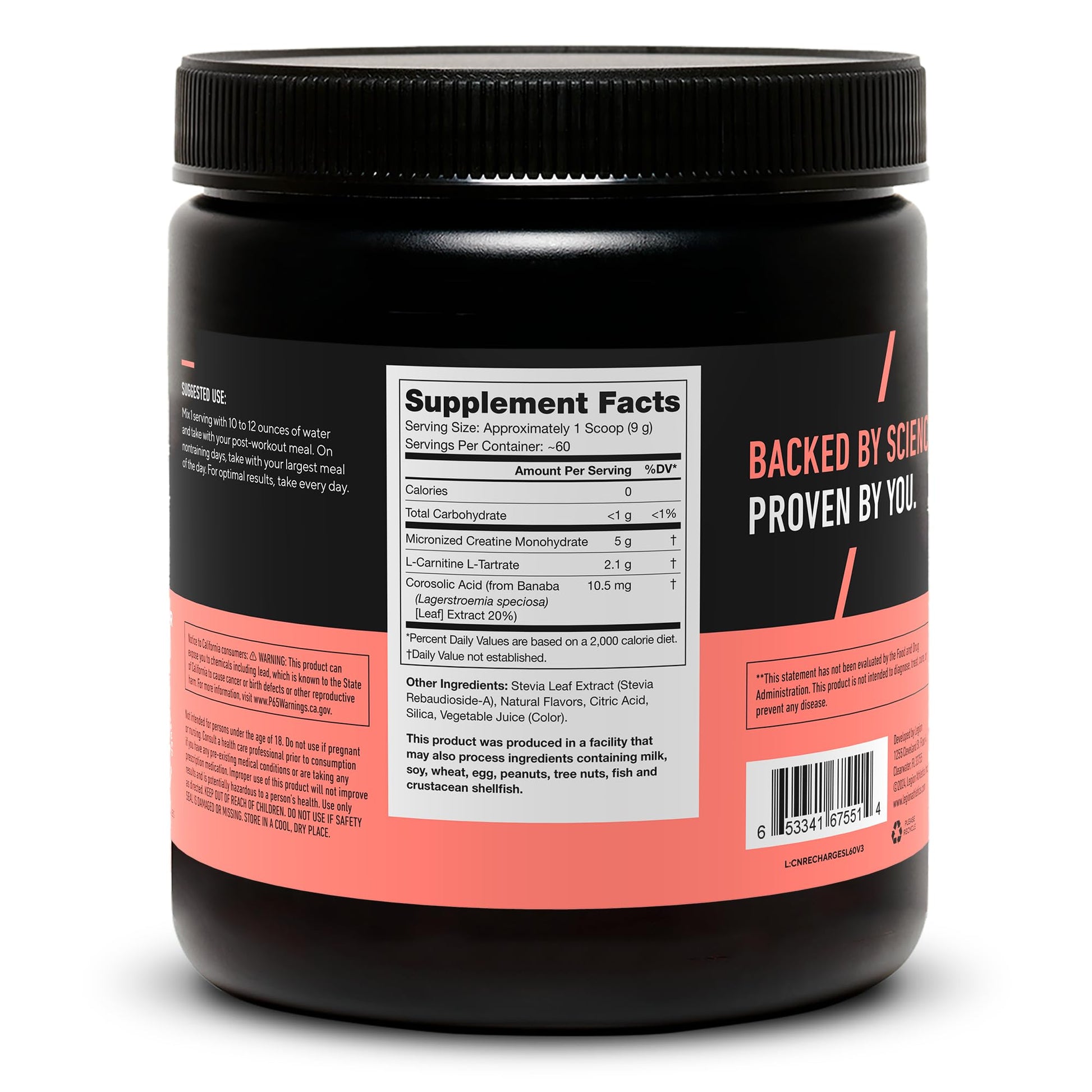 LEGION Recharge Post Workout Drink - Micronized Creatine Monohydrate Natural Post Workout Recovery Drink - Muscle Builder & Recovery Booster Post Workout Supplements (Strawberry Lemonade, 30 Servings) Nirvana Guru