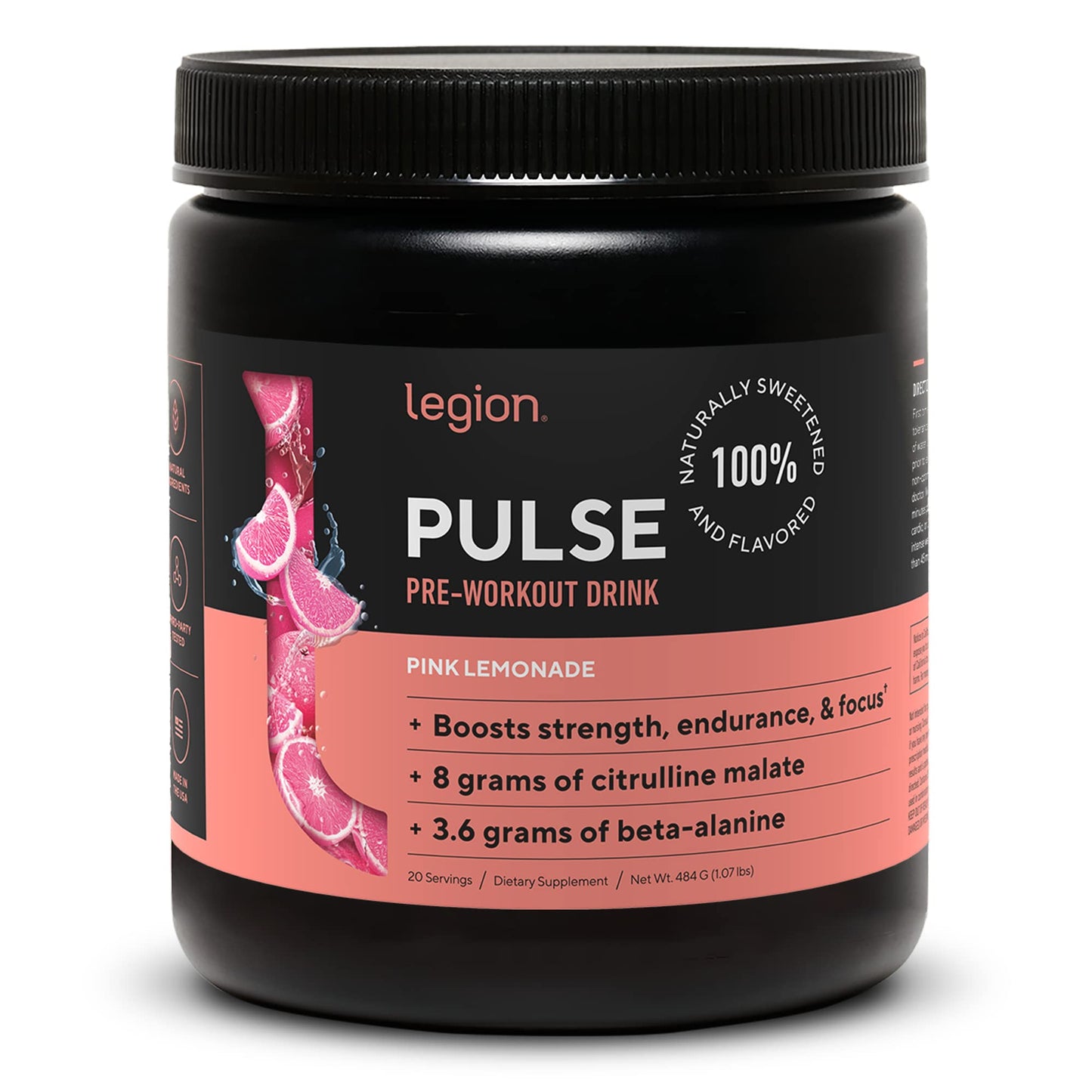 LEGION Pulse Pre Workout Supplement - All Natural Nitric Oxide Preworkout Drink to Boost Energy, Creatine Free, Naturally Sweetened, Beta Alanine, Citrulline, Alpha GPC (Fruit Punch) Nirvana Guru