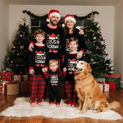 Family Christmas Pajamas Matching Sets Holiday Pjs Sleepwear Cousins Crew Outfits For Women Men Adults Couples nirvanaguru