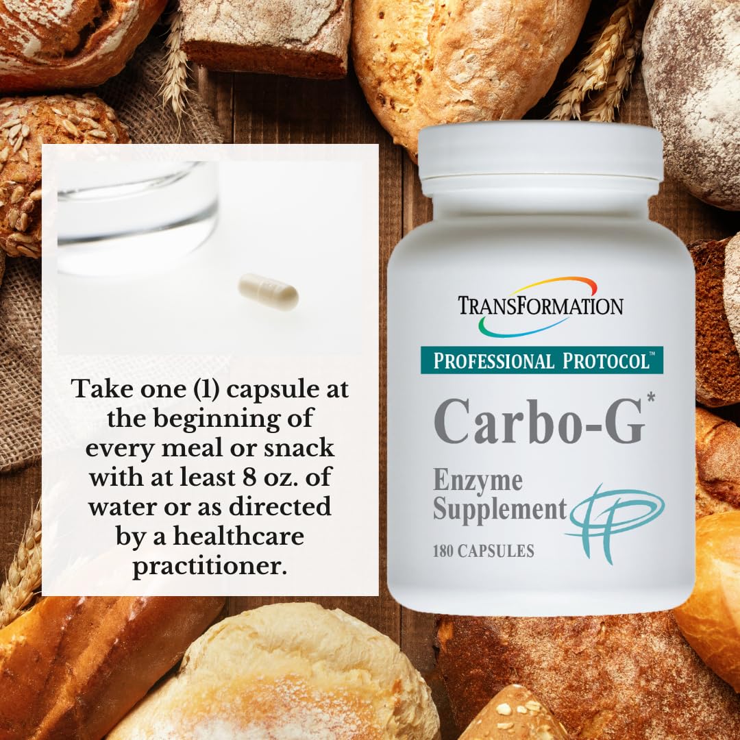 TRANSFORMATION THE GENESIS OF GOOD HEALTH Enzymes Carbo-G High Potency Enzyme Blend Formula Supplement with Probiotics & Herbs for Carbohydrate Breakdown, Nutrient Absorption, 90 Capsules - Nirvana Guru