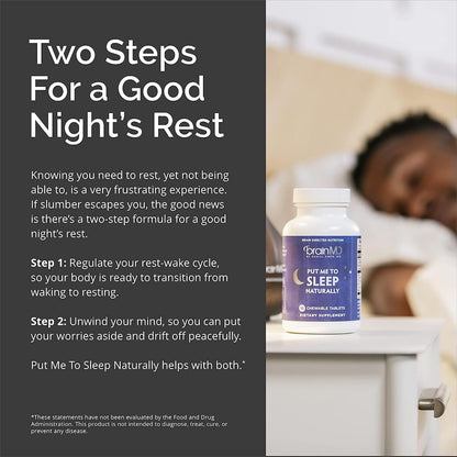 BRAINMD Dr Amen Put Me to Sleep Naturally - 90 Chewable Tablets, Pack of 2 - with Melatonin, L-Theanine, Magnesium, GABA, Vitamin B6 & 5-HTP - Gluten Free - 90 Total Servings Nirvana Guru
