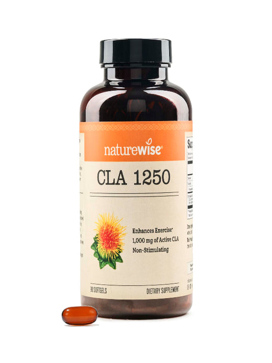 NatureWise CLA 1300 - 95% Active Conjugated Linoleic Acid for Women and Men, Not Stimulating, Supports Weight & Fitness Goals - Non-GMO, Gluten Free - 180 Softgels[2-Month Supply] - Nirvana Guru