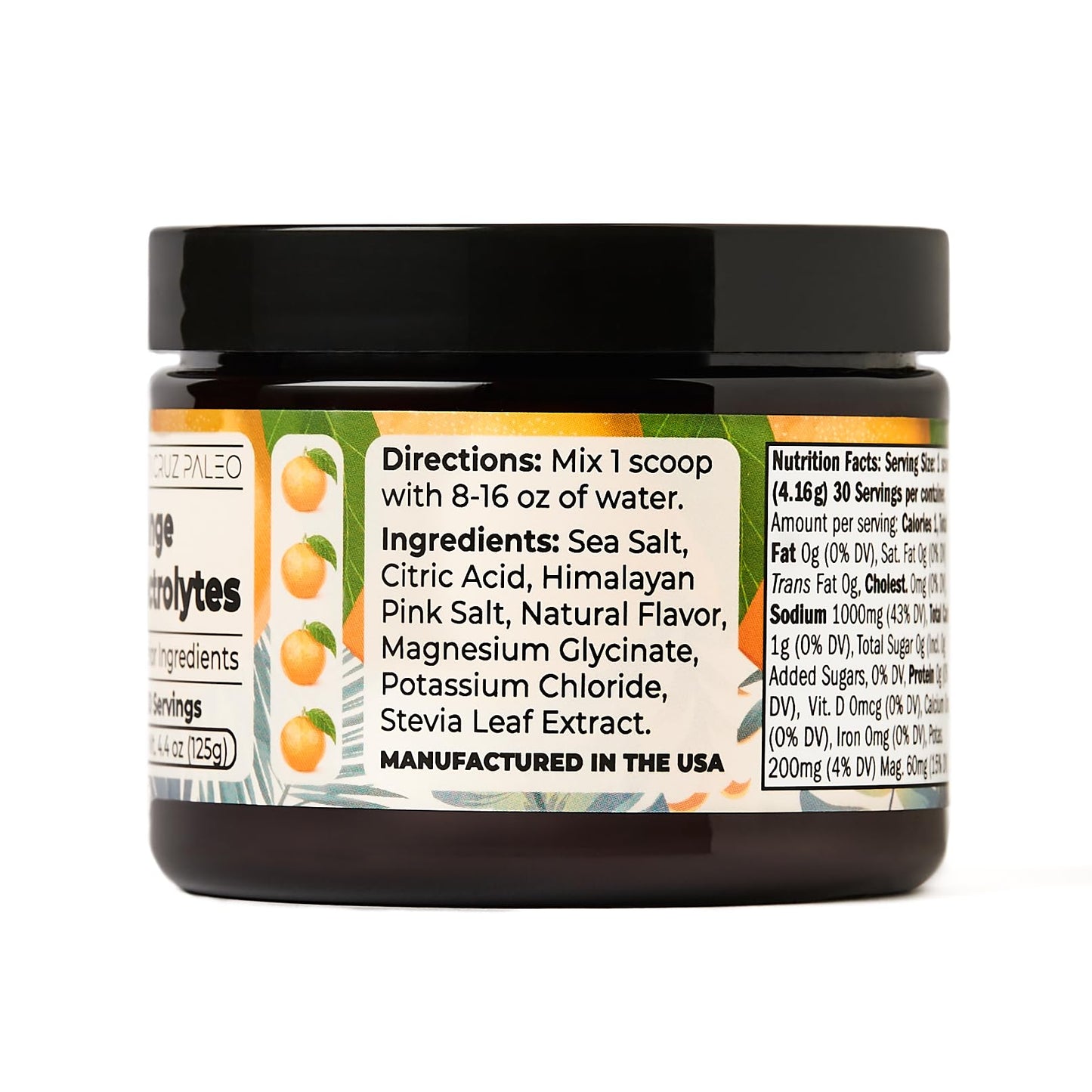 Santa Cruz Paleo Electrolyte Powder, Lemonade Flavor, Sugar Free Hydration Drink Mix with Himalayan Pink Salt, Sea Salt, Magnesium Glycinate, Potassium Chloride, Sweetened with Stevia, 30 Servings