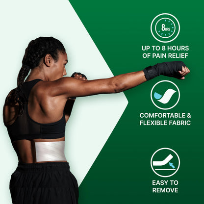Biofreeze Large Pain Relief Patches, Menthol Pain Patches for Lower Back, Neck, Knee, & Shoulder, Comfortable & Flexible Fabric Stays in Place, FSA Eligible, 5 ct