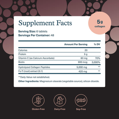 Youtheory Men's Collagen - 5,000 mg Collagen - Daily Supplement for Men - for Hair & Skin Support* - Gluten, Soy & Dairy Free - 290 Tablets - Nirvana Guru